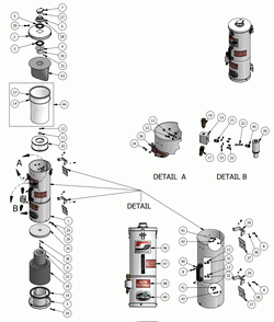 Section_1 Diagram and Parts List for SSAT-6LWMSK  Dynabrade Dust Collector