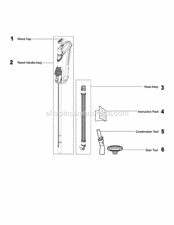 Page F Diagram and Parts List for DC18  Dyson Upright Vacuum