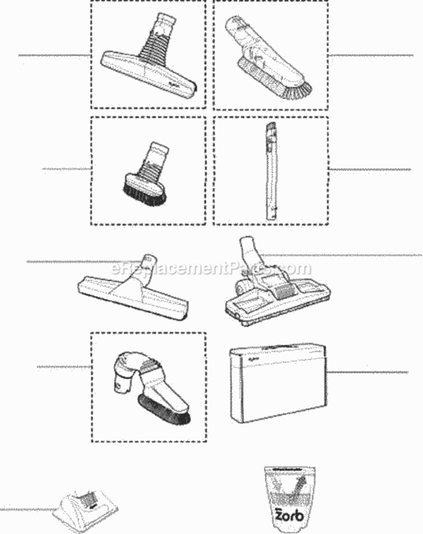 Page G Diagram and Parts List for DC18  Dyson Upright Vacuum