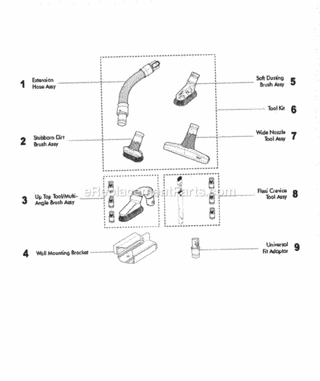 Page C Diagram and Parts List for DC31  Dyson Hand Vacuum
