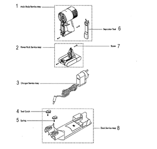 Body And Power Supply Diagram and Parts List for V6-SV06  Dyson Hand Vacuum