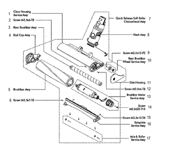 Part Location Diagram of DY-91070322 Dyson Screw 3.5x10