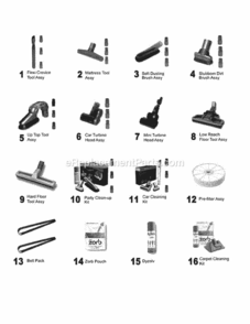 Part Location Diagram of DY-91764505 Dyson Multi-angle Brush
