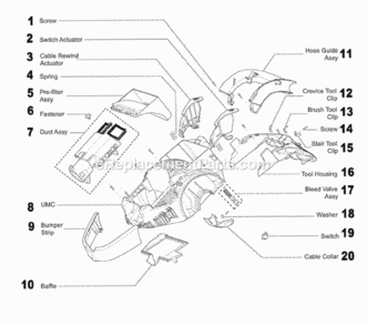 Part Location Diagram of DY-91070303 Dyson Screw M3.5X12-T15