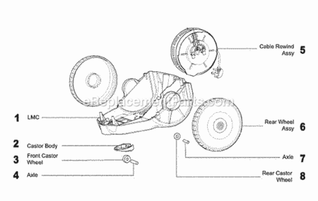 Part Location Diagram of DY-90046402 Dyson Axle
