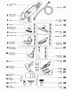 Part Location Diagram of DY-90019921 Dyson Spring