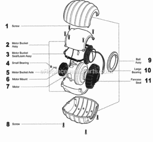 Page B Diagram and Parts List for DC15  Dyson Upright Vacuum