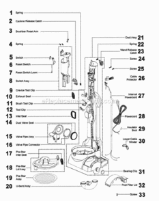 Part Location Diagram of DY-91990014 Dyson Spring