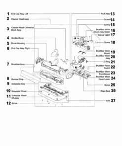 Page A Diagram and Parts List for DC18  Dyson Upright Vacuum