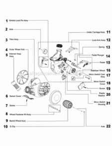 Part Location Diagram of DY-91110601 Dyson Black Plastic Washer