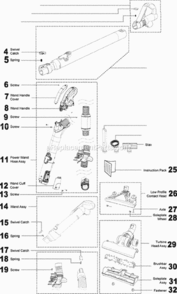 Page C Diagram and Parts List for DC23  Dyson Canister Vacuum