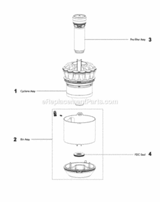 Page B Diagram and Parts List for DC39  Dyson Canister Vacuum