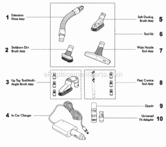 Page C Diagram and Parts List for DC44  Dyson Hand Vacuum