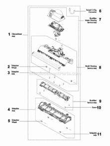 Page A Diagram and Parts List for DC65  Dyson Upright Vacuum