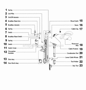 Part Location Diagram of DY-91898902 Dyson Switch