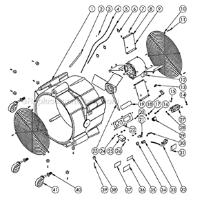 Page A Diagram and Parts List for AVIATOR 3009AF EDIC Industrial Fan / Circulator