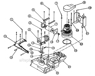 Page F Diagram and Parts List for FIVESTAR 401TR EDIC Carpet Cleaner