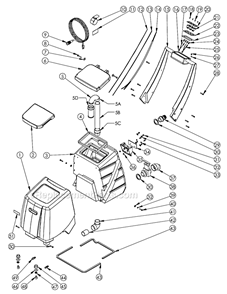 Page A Diagram and Parts List for GALAXY 2000KX-HR EDIC Carpet Cleaner