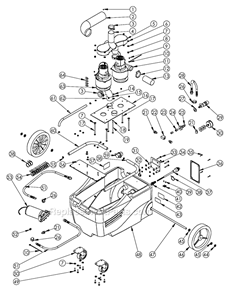 Page B Diagram and Parts List for GALAXY 2000KX-HR EDIC Carpet Cleaner