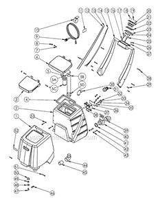 Page A Diagram and Parts List for GALAXYPRO 2700MX-HR EDIC Carpet Cleaner