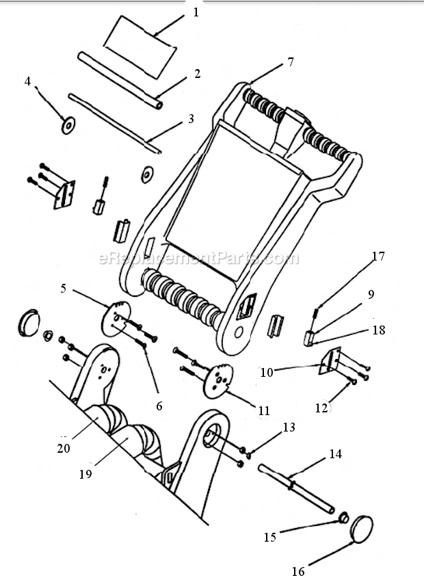 Page B Diagram and Parts List for FIVESTAR 411TR EDIC Carpet Cleaner