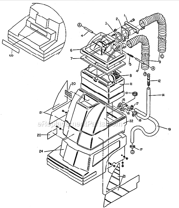 Page A Diagram and Parts List for POLARIS 700PS EDIC Carpet Cleaner
