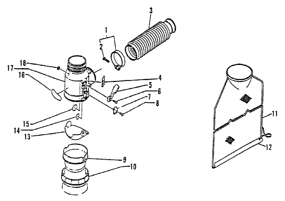 Vacuum Attachment Pbav-300 Diagram and Parts List for PB-300E 0049617 - 9999999 Echo Leaf Blower / Vacuum