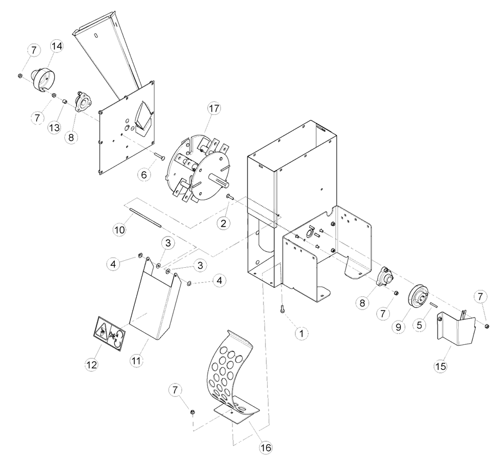 Rotor And Bearings Diagram and Parts List for SC-2013 200SCB000001 - 200SCB999999 Echo Chipper Shredder