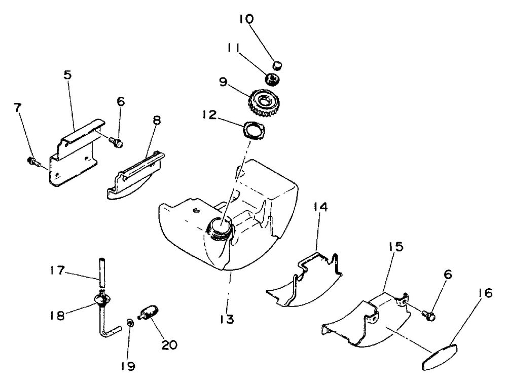 Fuel System Diagram and Parts List for SRM-400 BE Version Echo Trimmer