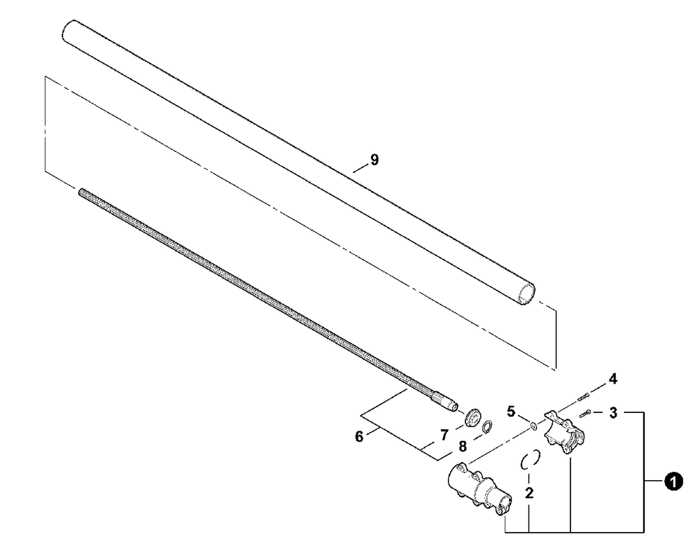 Main Pipe - Lower Diagram and Parts List for 99000 99922204513 Echo Hedge Trimmer