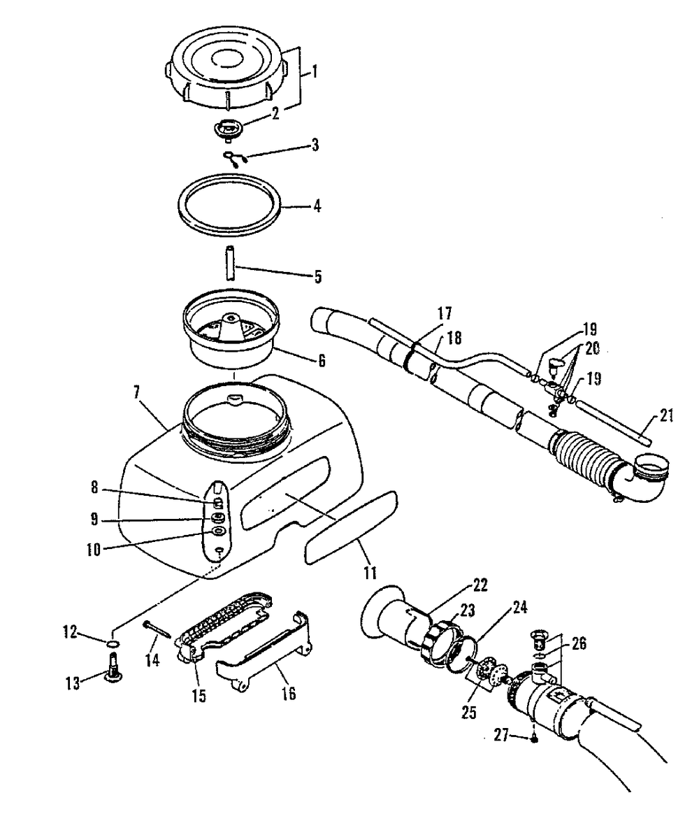 Misting Attch Diagram and Parts List for PB-300E 0000000 - 0049616 Echo Leaf Blower / Vacuum