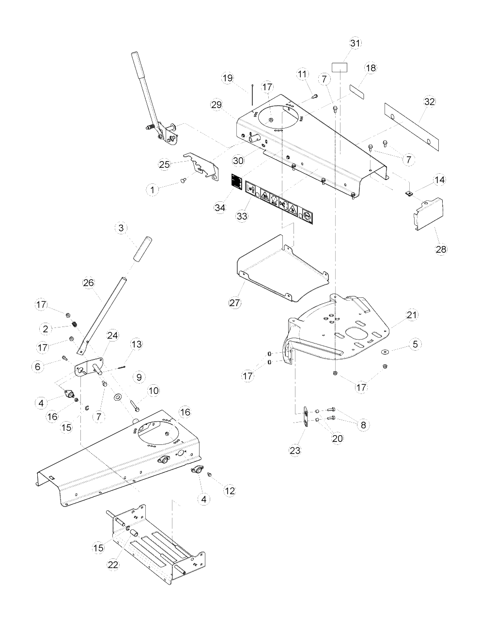 Body Diagram and Parts List for WT-1610T 110WTB000001 - 110WTB999999 Echo Trimmer
