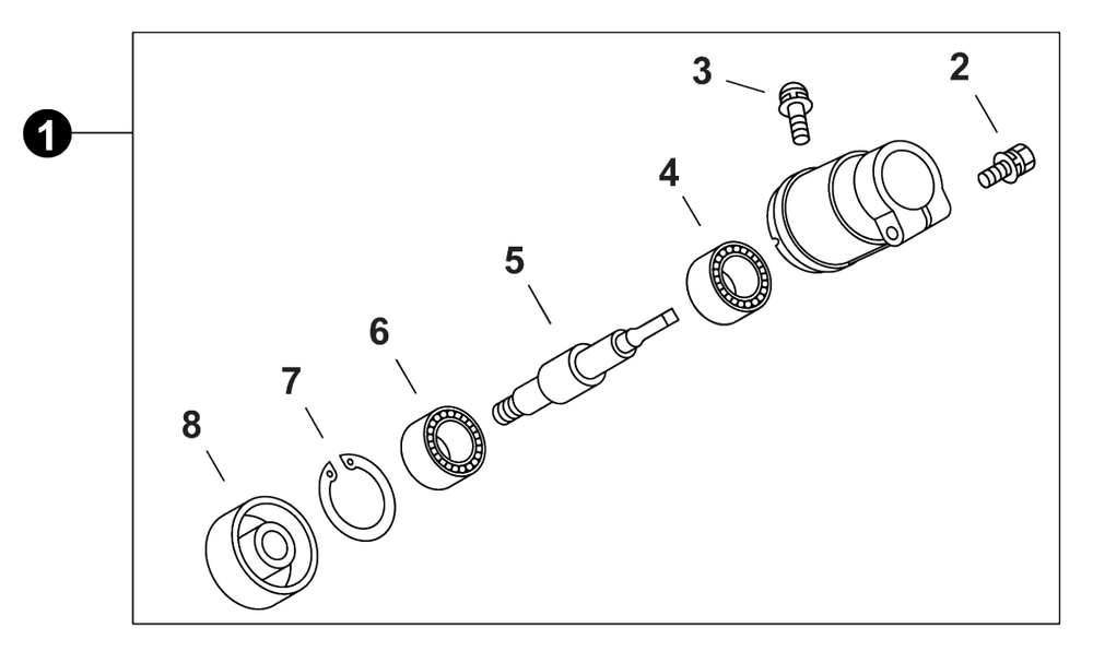 Gear Case Diagram and Parts List for GT-22GES U54026001001 - U54026999999 Echo Trimmer