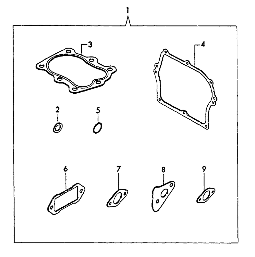 Gasket Kit Diagram and Parts List for EG-2300 01001 - 03371 Echo Generator