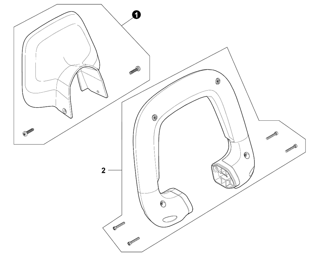 Guard And Auxillary Handle Diagram and Parts List for DHC-2300 403HCH000001 - 403HCH999999 Echo Charger