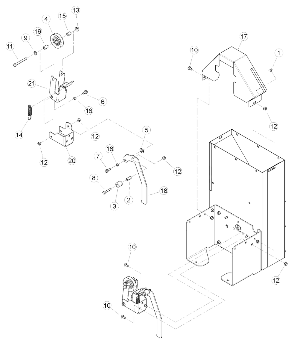 Idler Diagram and Parts List for SC-2013 200SCB000001 - 200SCB999999 Echo Chipper Shredder