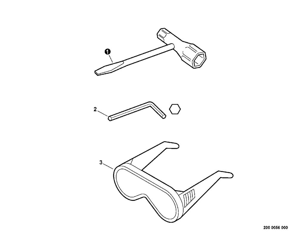 Tools Diagram and Parts List for PPT-2400 (Type 1E)(E14220001001 - E14220999999) Echo Pole Saw
