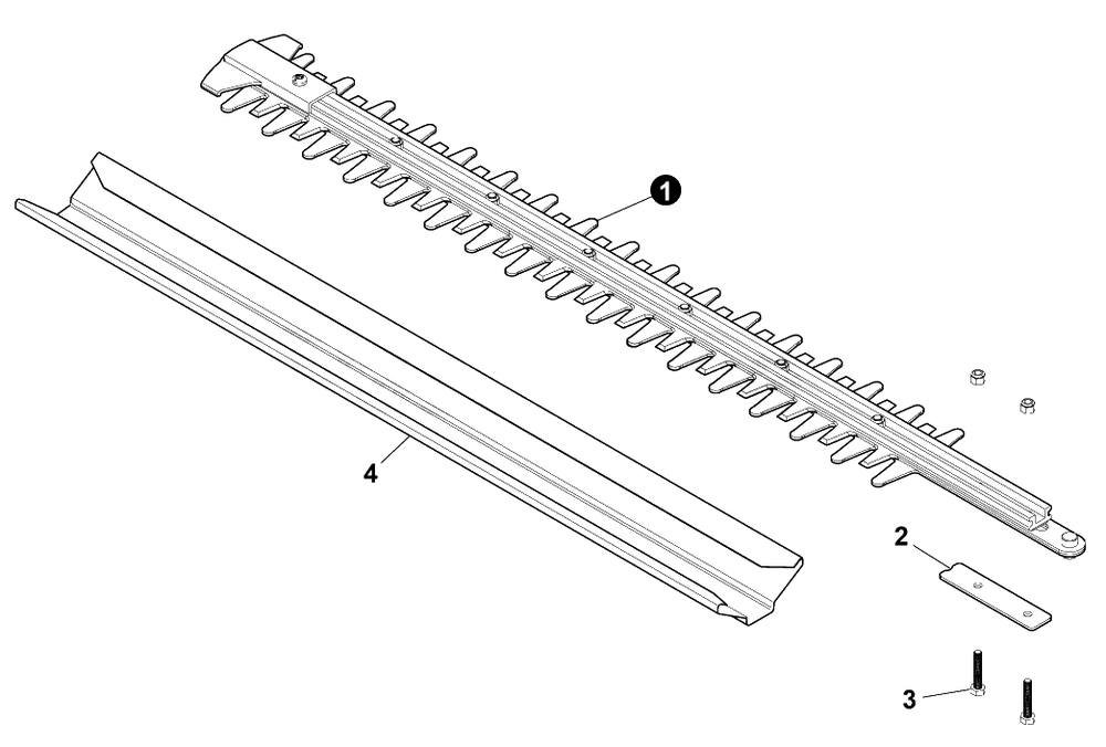 Cutter Blade And Scabbard Diagram and Parts List for DHC-2300 403HCH000001 - 403HCH999999 Echo Charger