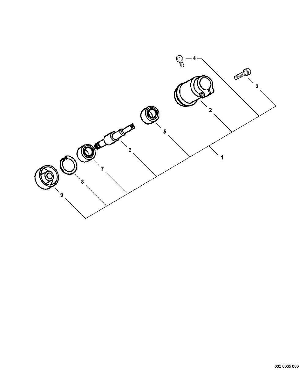 Gear Case Diagram and Parts List for GT-201 06001001 - 06999999 Echo Trimmer