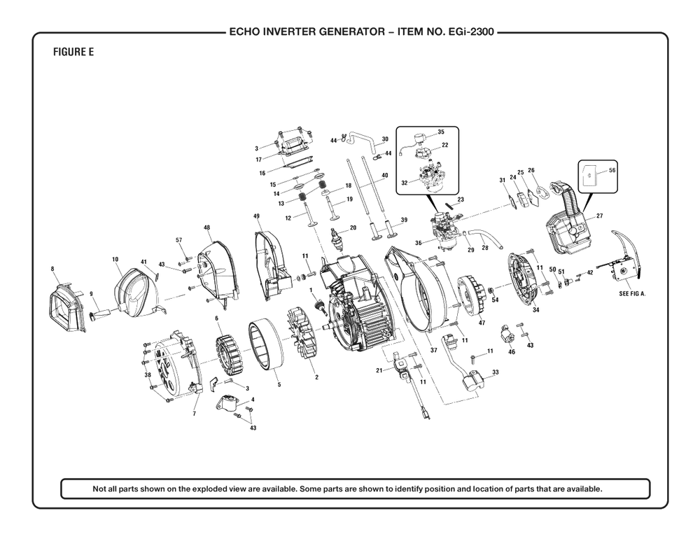 Figure E Diagram and Parts List for EGI-2300 (Revision 02)(090930357)(2020-03) Echo Generator