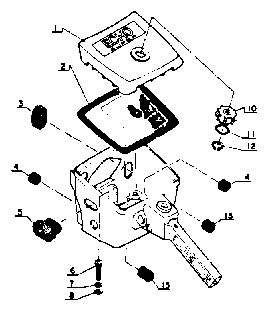 Air Cleaner Diagram and Parts List for CS-60S 001001 - 059500 Echo Chainsaw