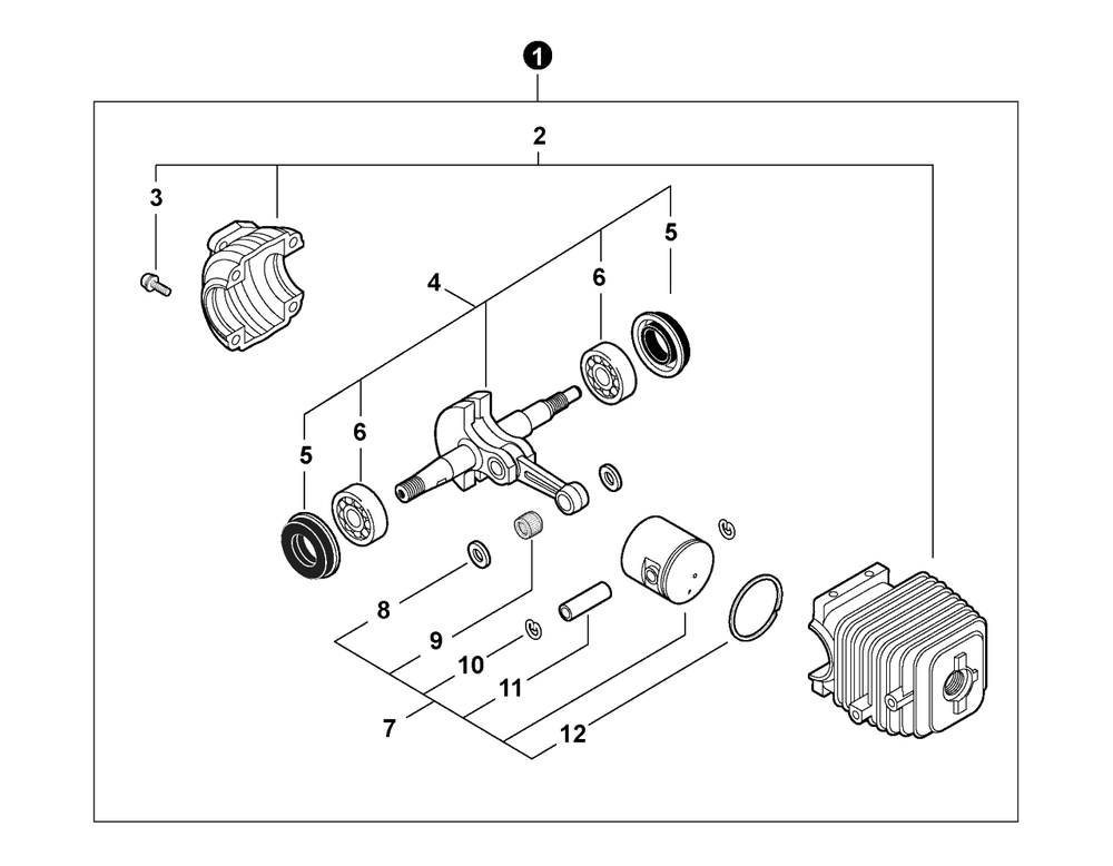 Engine Diagram and Parts List for CS-303T C83829001001 - C83829999999 Echo Chainsaw