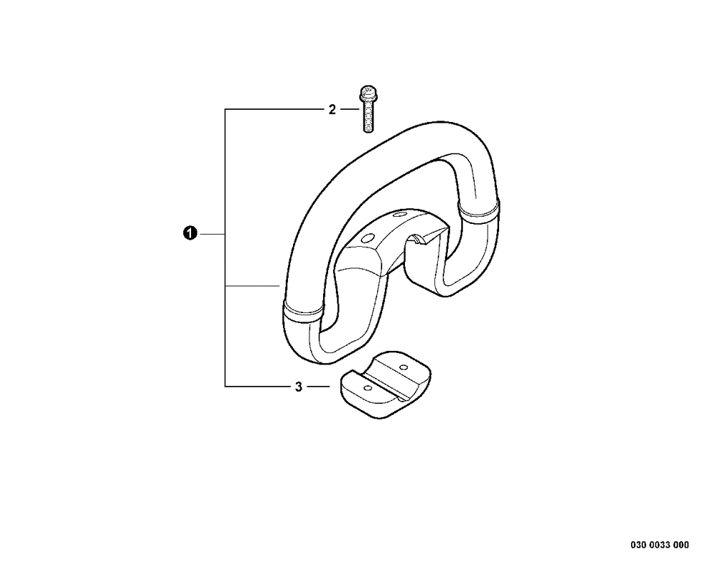 Front Handle Diagram and Parts List for SRM-251 08001001 - 08999999 Echo Trimmer