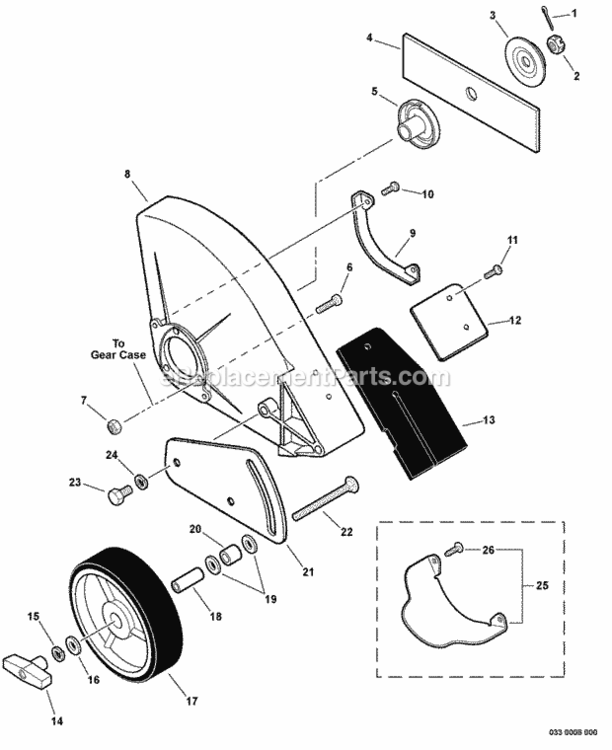 Edging_Assembly_--_Metal Diagram and Parts List for 99944200475  Echo Edger