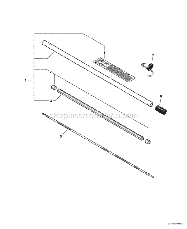 Main_Pipe_Assembly Diagram and Parts List for 99944200475  Echo Edger