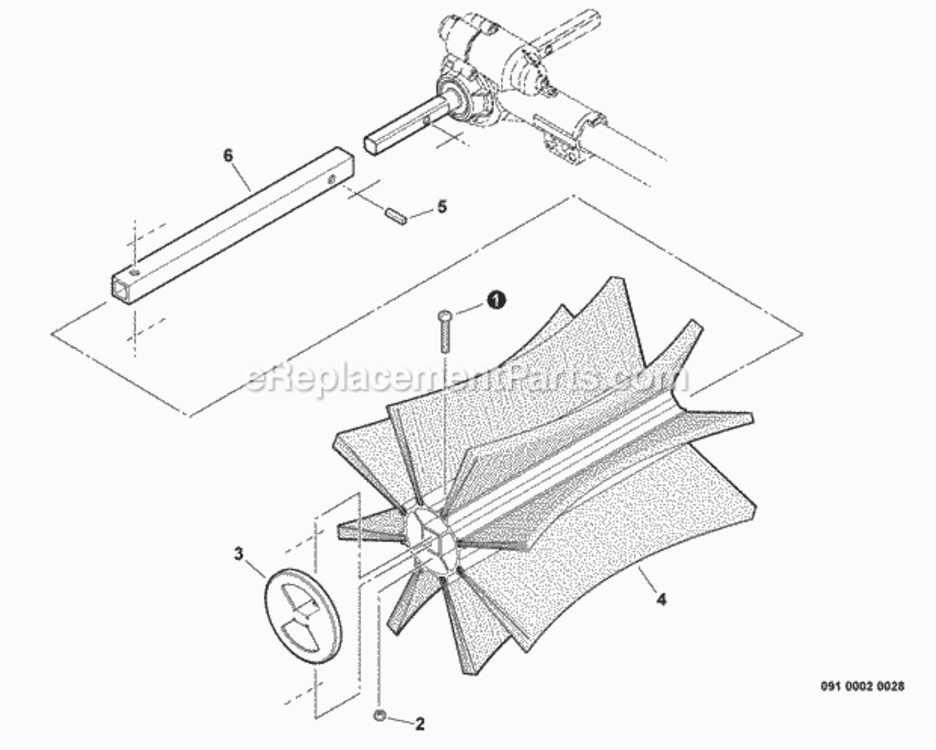 Brush_Assembly Diagram and Parts List for 99944200553  Echo Power Broom