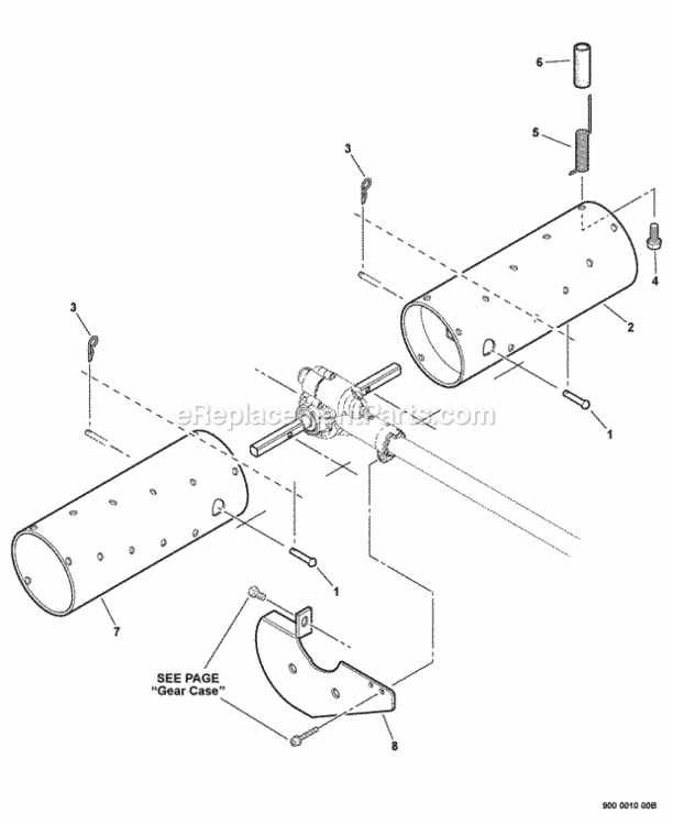 Thatching_Drums Diagram and Parts List for 99944200563  Echo Dethatcher