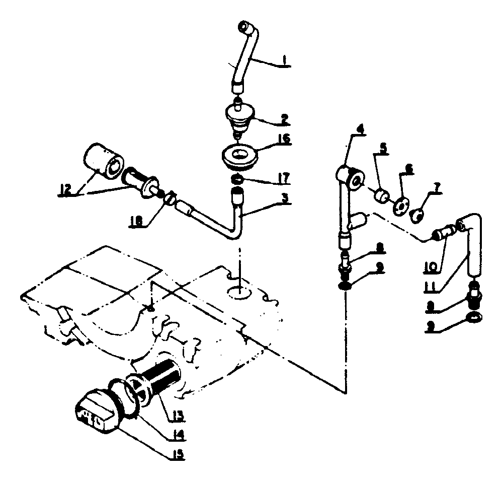 Fuel System Diagram and Parts List for CS-60S 001001 - 059500 Echo Chainsaw