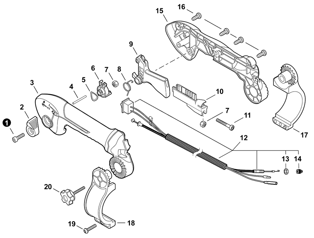 Throttle Control - Tube Mount Diagram and Parts List for PB-580T P55515001001 - P55515999999 Echo Leaf Blower / Vacuum