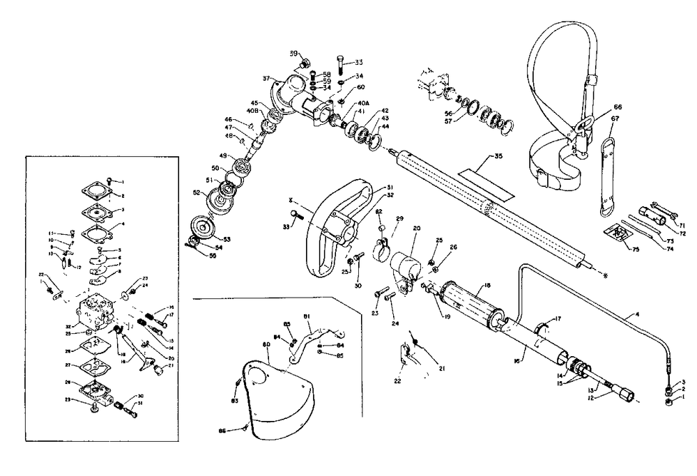 Part List 2 Diagram and Parts List for SRM-200DA 001001 - 999999 Echo Trimmer